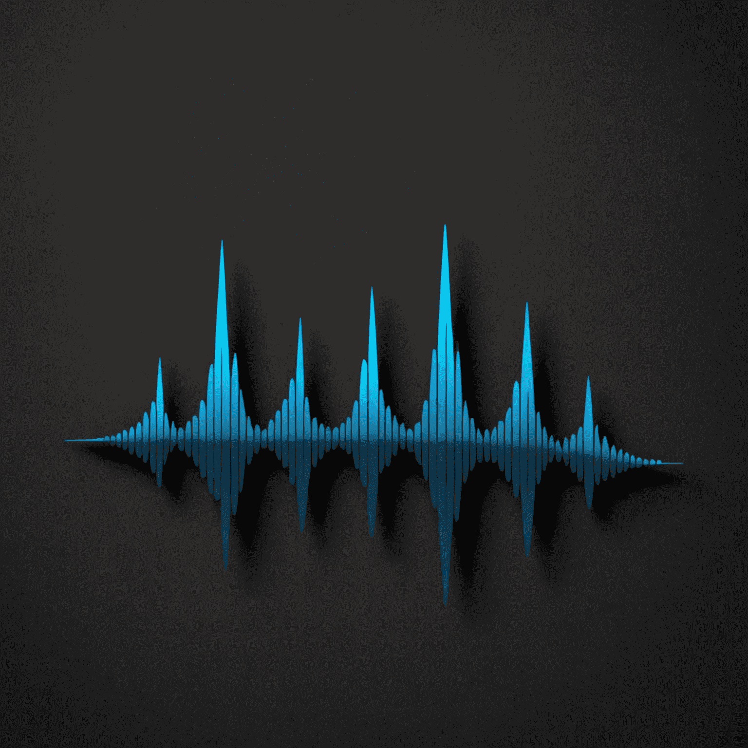 volaudacity logo - a stylized waveform in electric blue on a deep charcoal background