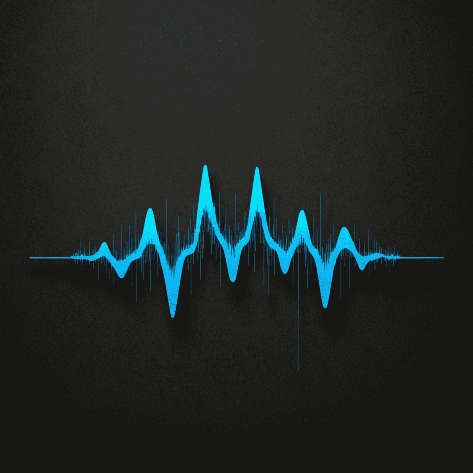 volaudacity logo - a stylized waveform in electric blue on a deep charcoal background