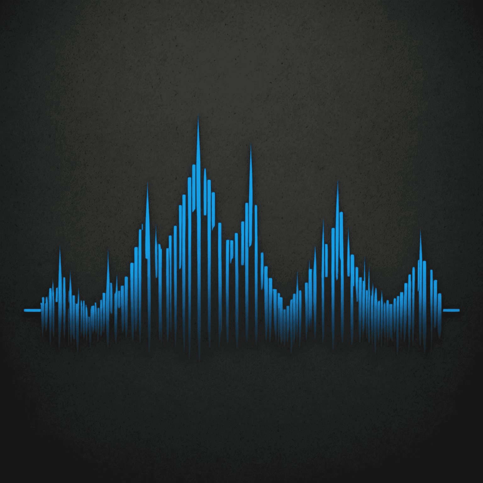 volaudacity logo - a stylized waveform in electric blue on a deep charcoal background